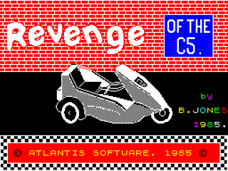 Revenge of the C5 title screen for ZX Spectrum